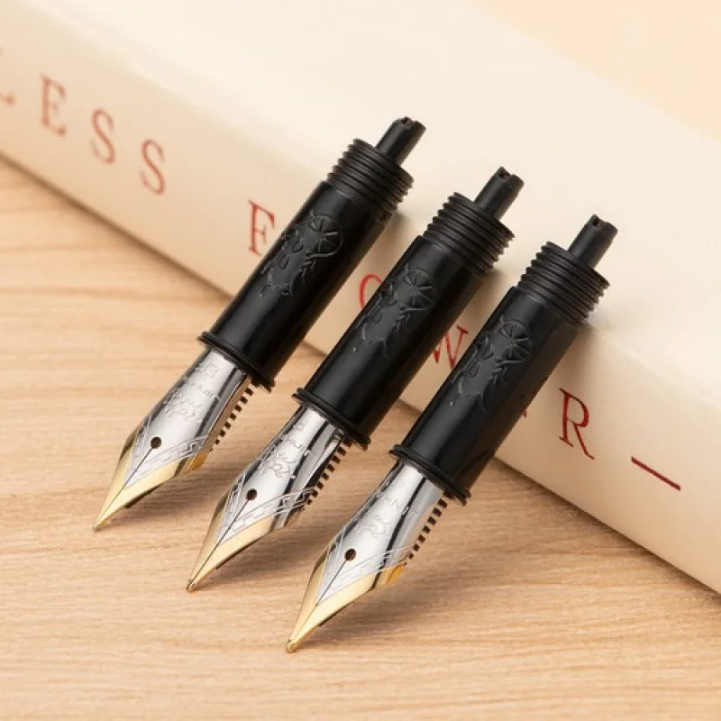 A+ 3 pezzi Jinhao # 5 pennini per penna stilografica sostituiti in metallo EF/F/M per mini penna 82 88 95 100