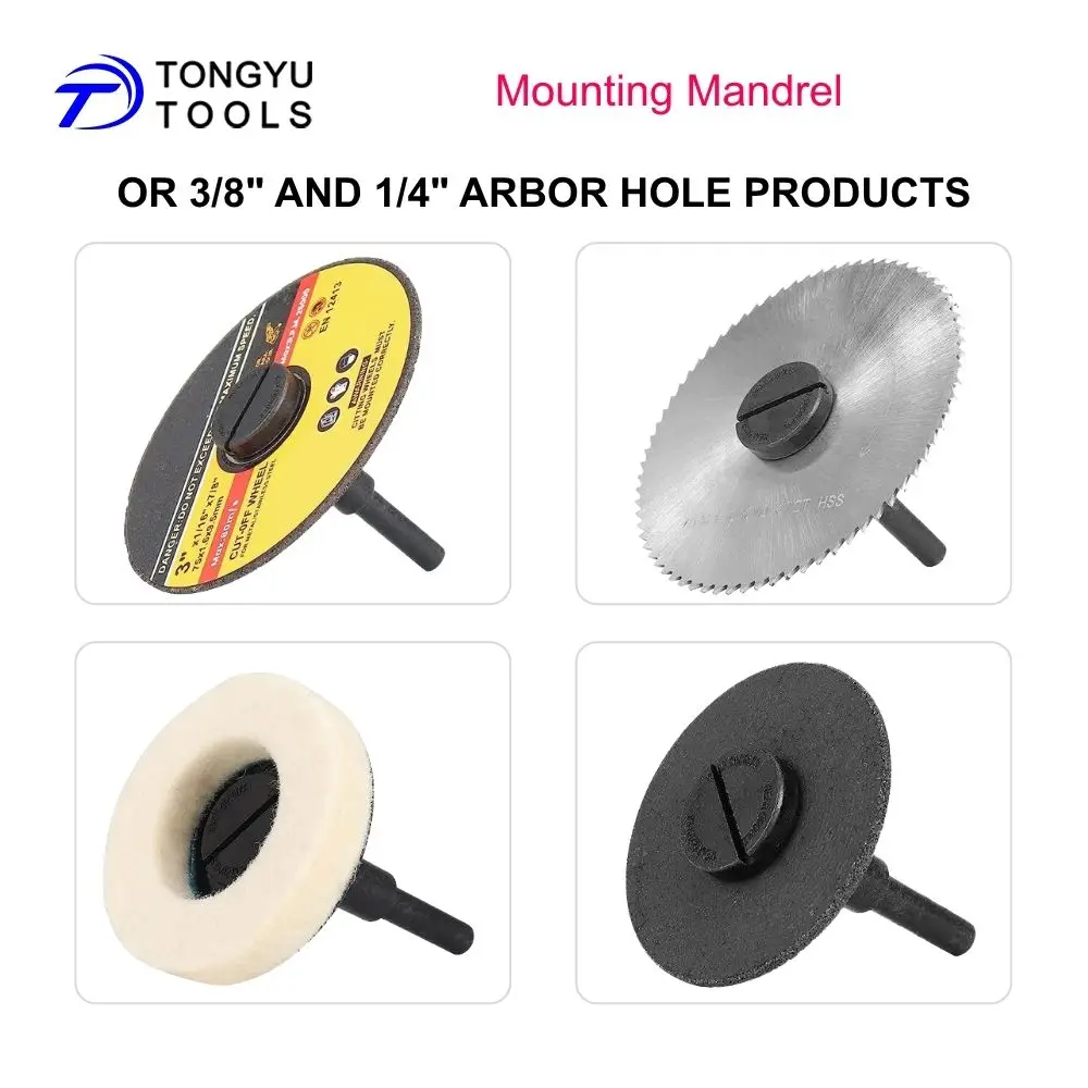 Montagedorn-Adapter 1/4" Schaft 3/8" 1/4" Aufnahmeloch für Trennscheibe Kreissägeblatt Druckluftschleifer Rotationswerkzeug – Detail 4