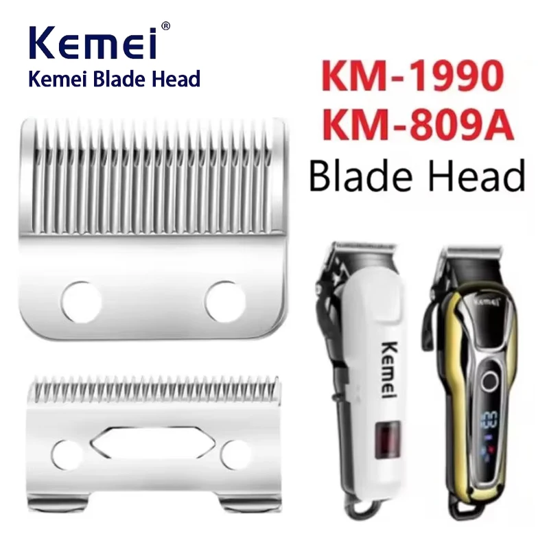 Kemei Professional Hair Clippers Cutting Machine Blade For KM-1990 KM-809A Hair Clipper Accessories Replacement Blade Head