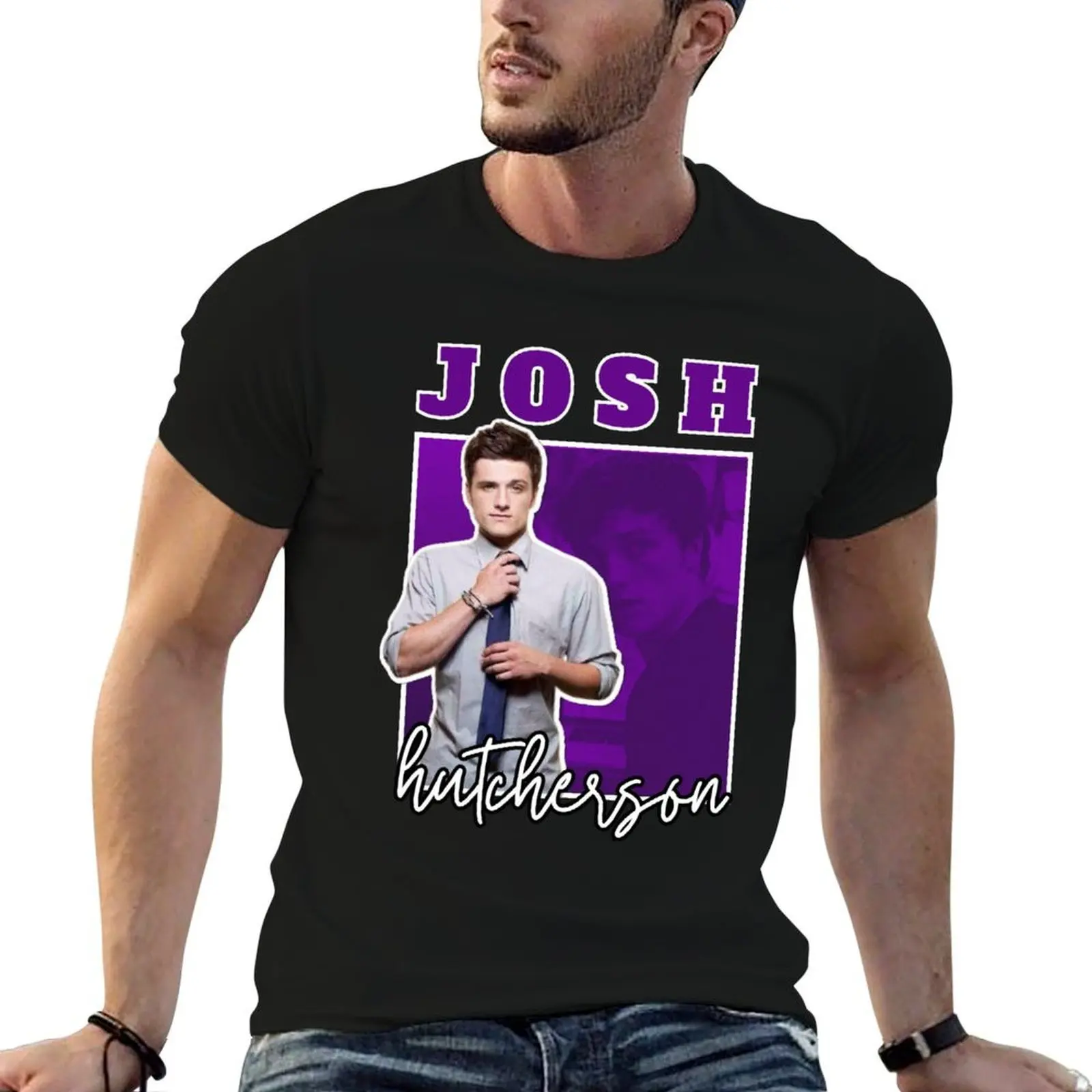

Josh Hutcherson (Black Version) T-Shirt t shirt man luxury t shirt man plain T-Shirt