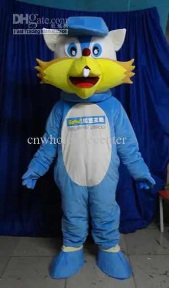 

New Adult Hot Sale Foam Cute Blue Fox Fancy Cartoon Mascot Costume Plush Christmas Fancy Dress Halloween Mascot Costume