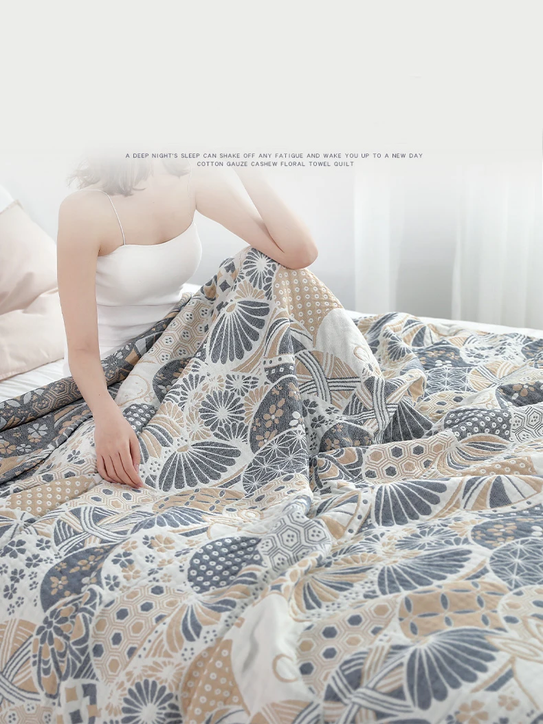 Cotton Muslin Throw Blanket Image 1