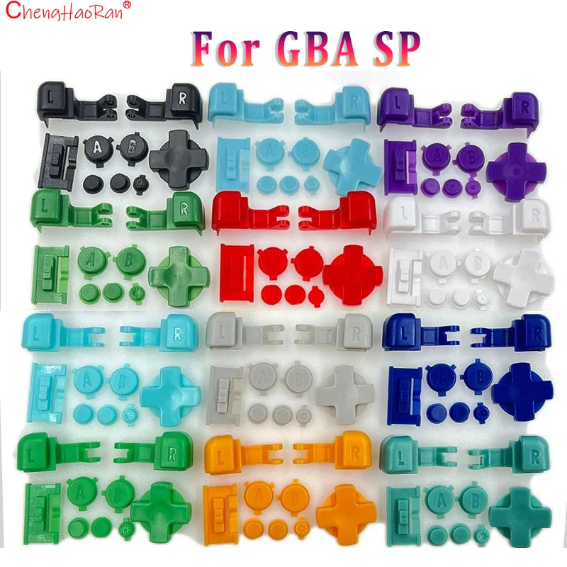 1Set L R A B D-Pad Buttons Key Part For Nintendo Gameboy Advance SP For GBA SP Transparent Color Replacement Accessories