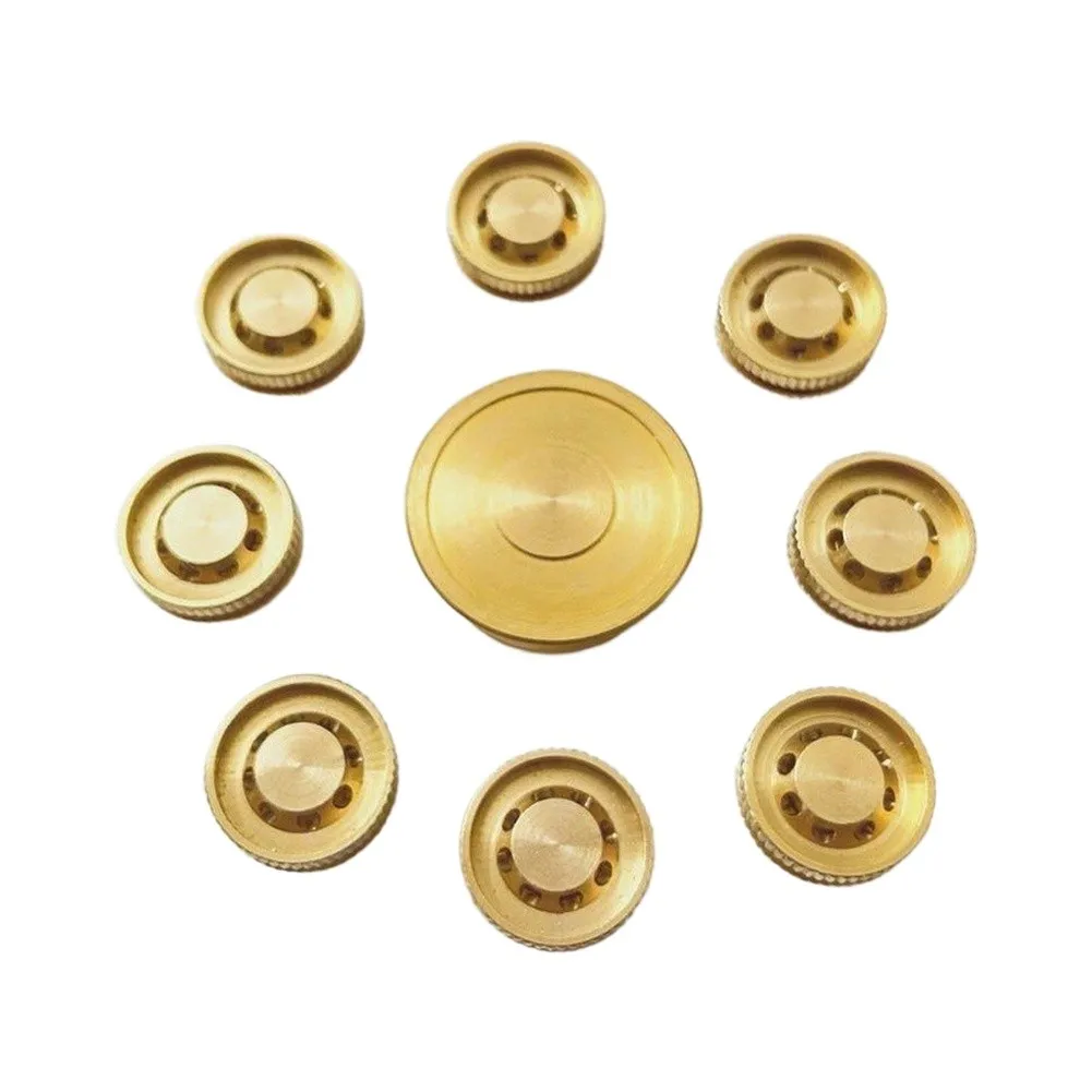Gas Stove Nozzles Iron Core Copper Finish for Household Use Flame Control and Heat Uniformity 1/8/9 Pack Gold Color