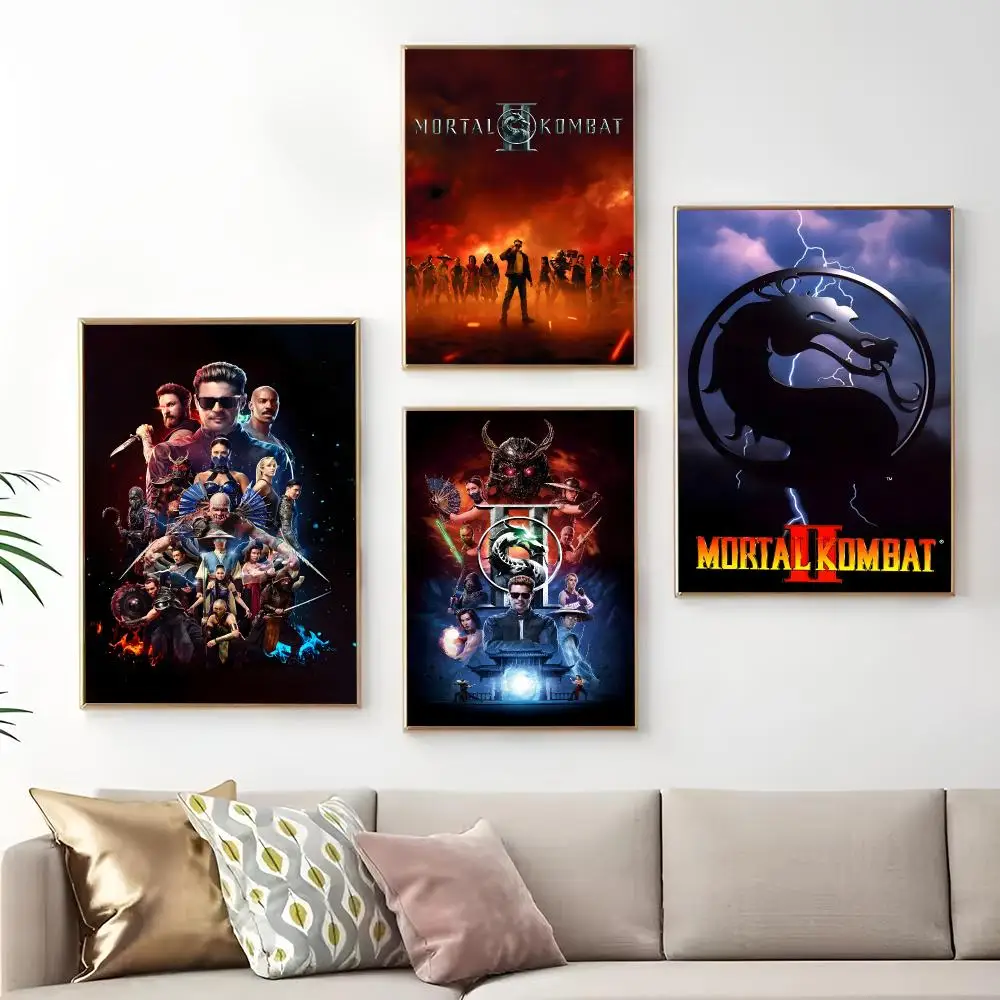 M-Mortal K-Kombat Painting Calligraphy Print Canvas Art Pictures Home For Living Room Modern Decor Room Home Decor