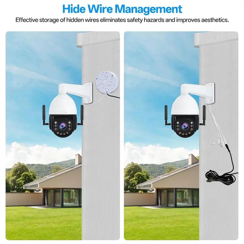 CLCU Universal Junction Box Mount Bracket Plastic For Dome Security Cameras Waterproof Surveillance For Dome Brackets