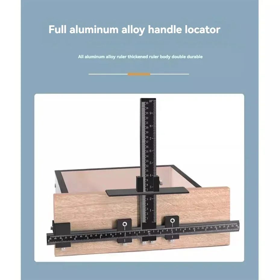 

NEW All Aluminum Alloy Handle Furniture Woodworking Punch Positioner Adjustable Installation Hole Positioning
