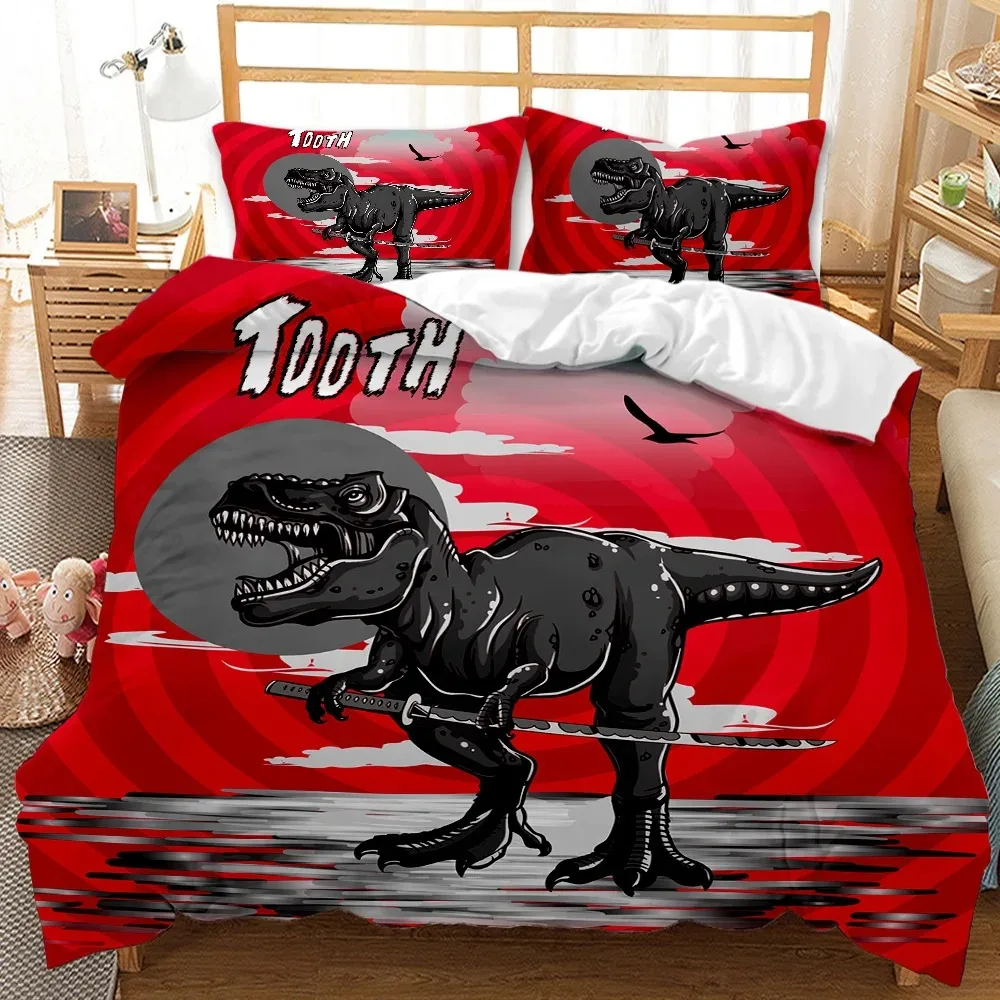 

Dinosaur Bedding Sets King Size, Dinosaur Duvet Cover Set,Superior Kids Comforter Cover Boys Cartoon Soft Polyester Quilt Cover