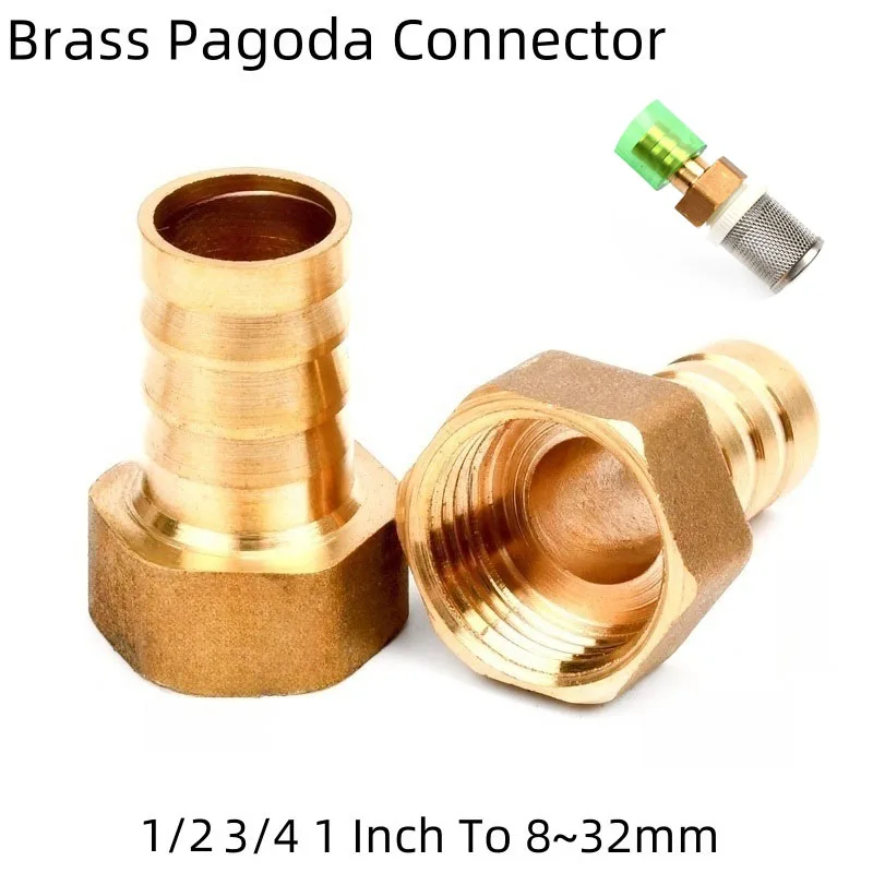 Brass Pipe Fitting 6 8 10 12 14 16 19 25 32mm Hose Barb Tail 1/2 3/4 1