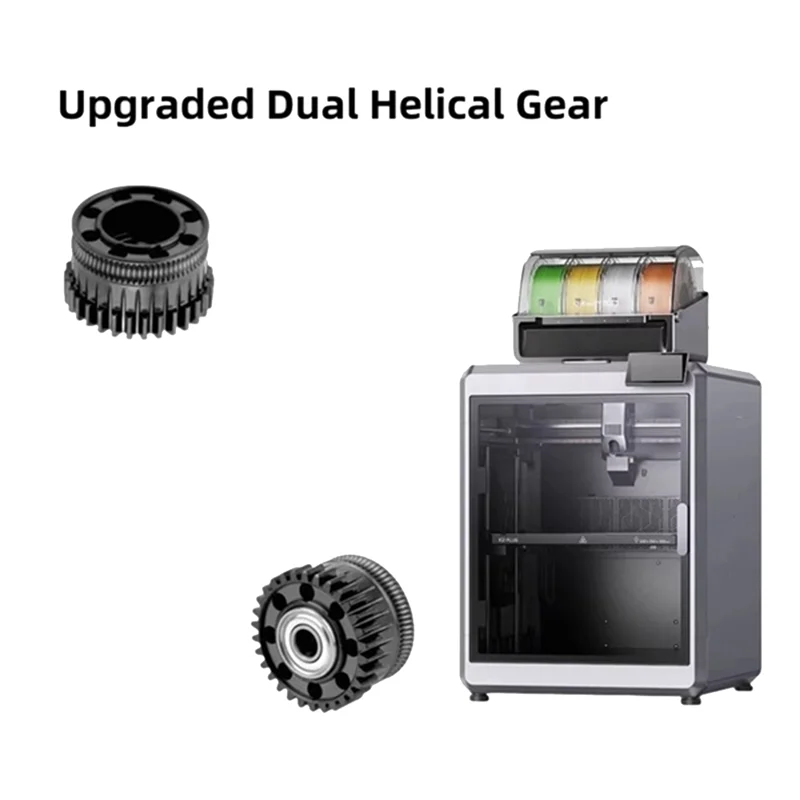 2 مجموعات ل Creality K2 Plus الطارد والعتاد جميع خيوط معدنية محرك والعتاد صلابة عالية ارتداء DLC طلاء ل K2 Plus Gear-TCE