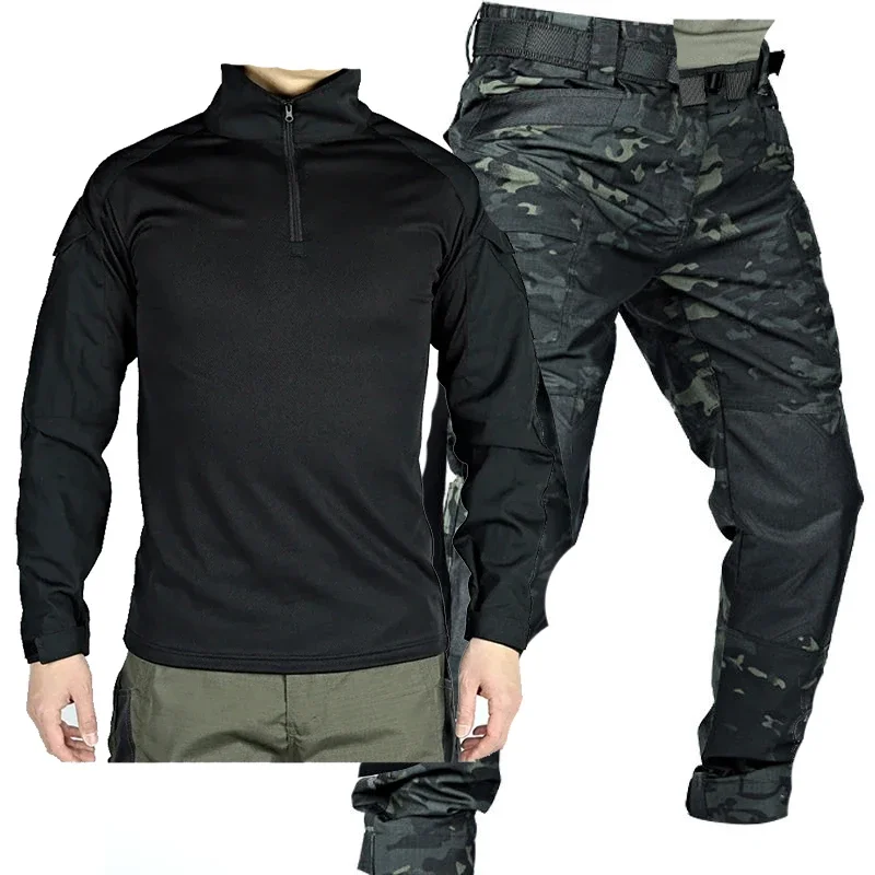 Outdoor G3 Tactical Set Men\'s New Camouflage Hunting Training Suit Quick Drying Long Sleeved Casual Color Matching Two-piece Set