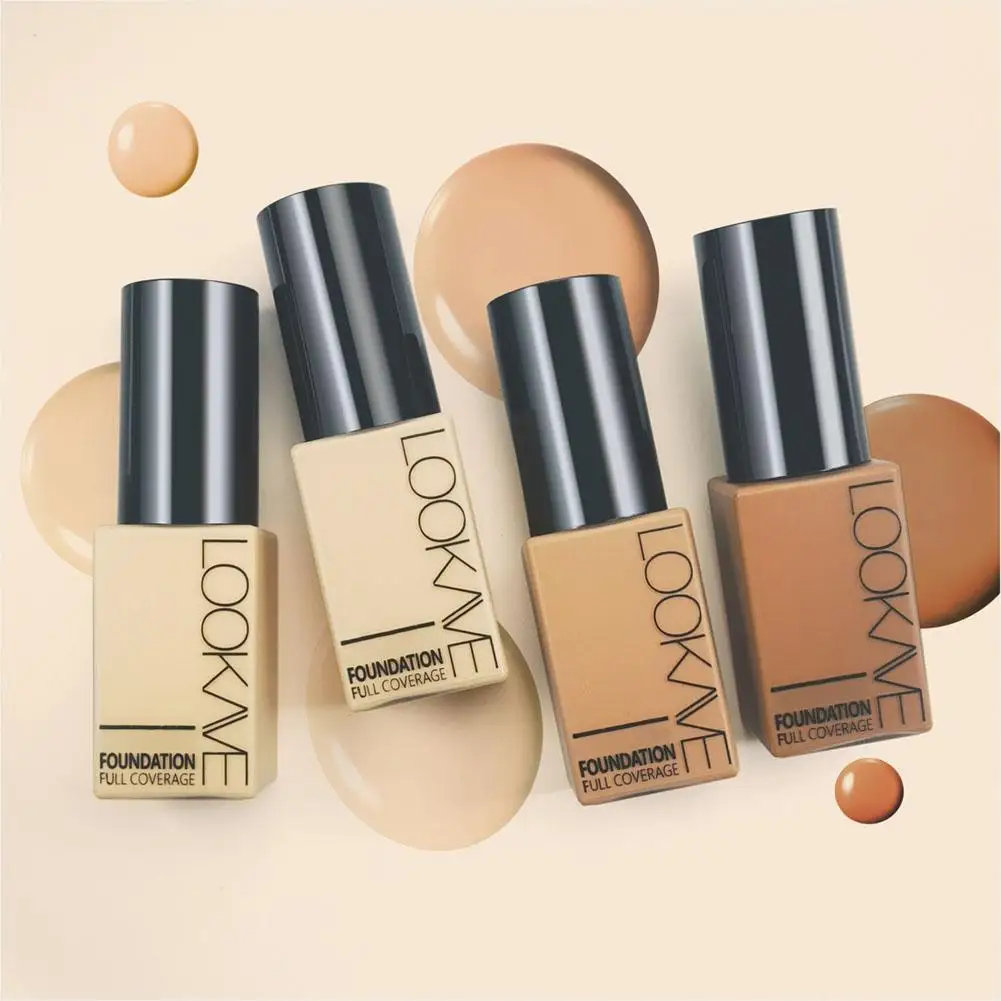 28ML Liquid Foundation Long Lasting Full Coverage Matte Moisturizing Eveness Dark Beige Concealer Cream Base Makeup Cosmetics