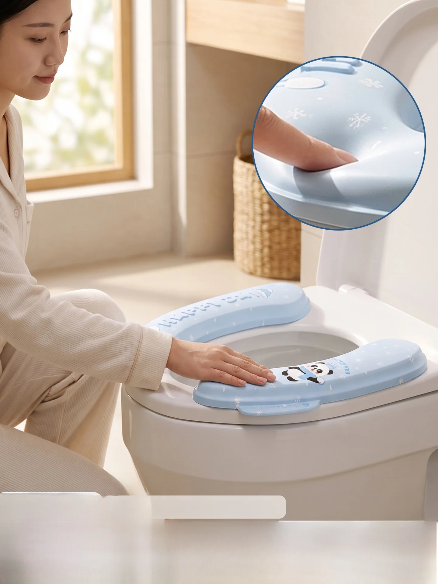 ユニバーサルラテックス製トイレシートクッション-防水粘着トイレマットリング-新2026フレッシュスタイル-北欧風-使い捨てではないバスルームツール