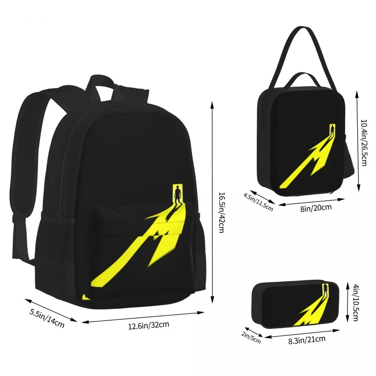 Metallicas M72 Word Tour Backpacks Boys Girls Bookbag Students School Bags Kids Rucksack Lunch Bag Pen Bag Three-Piece Set