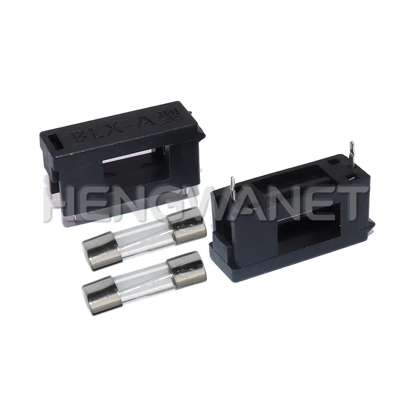 10PCS BLX-A 5*20MM BLACK GLASS FUSE HOLDER 5*20 Insurance Tube Socket Fuseholder for 5X20MM 5X20 Fuse PCB BOARD