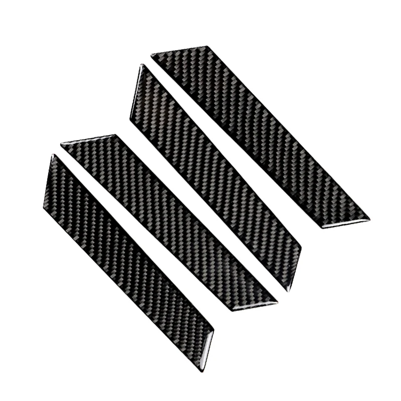 For VW Golf 7 MK7 VII 2013 2014 2015 2016 2017 4pcs Carbon Fiber Interior Window Door Panel Trim Cover Strip