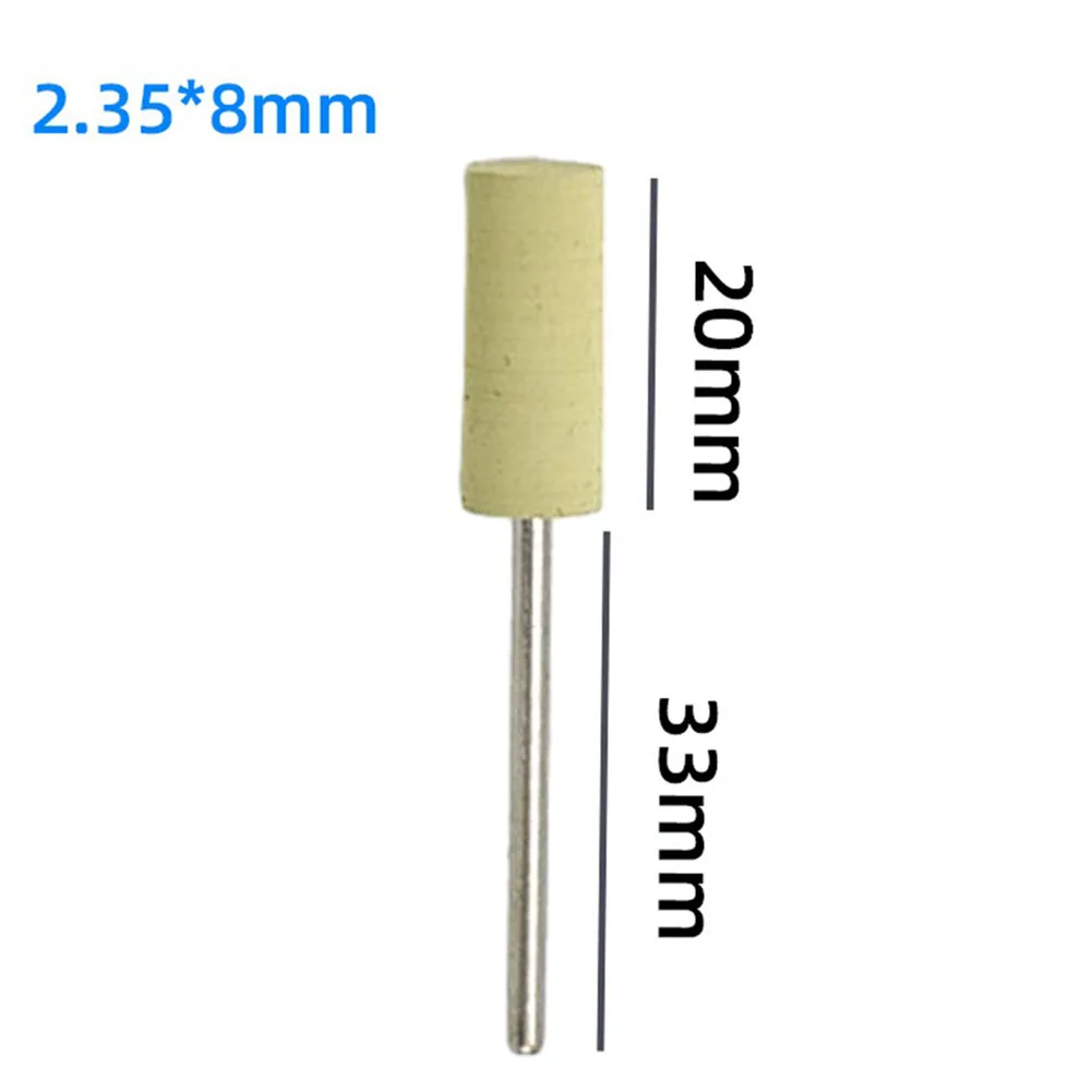 5pcs 2.35mm Shank Silicon Carbide Milling Cutter Grinding Head Abrasive Polishing Grinding Wheel Rotary Tool Electric Nail File