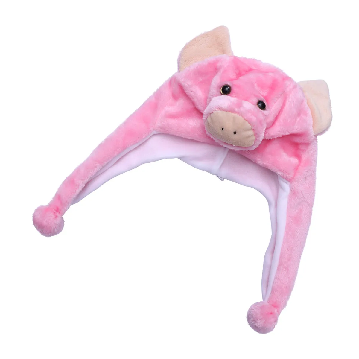 

Зимняя шапка-капюшон в виде животного с ушками, мультяшный дизайн, милый костюмный аксессуар для детей и взрослых, теплая защита для шеи, лица и ушей