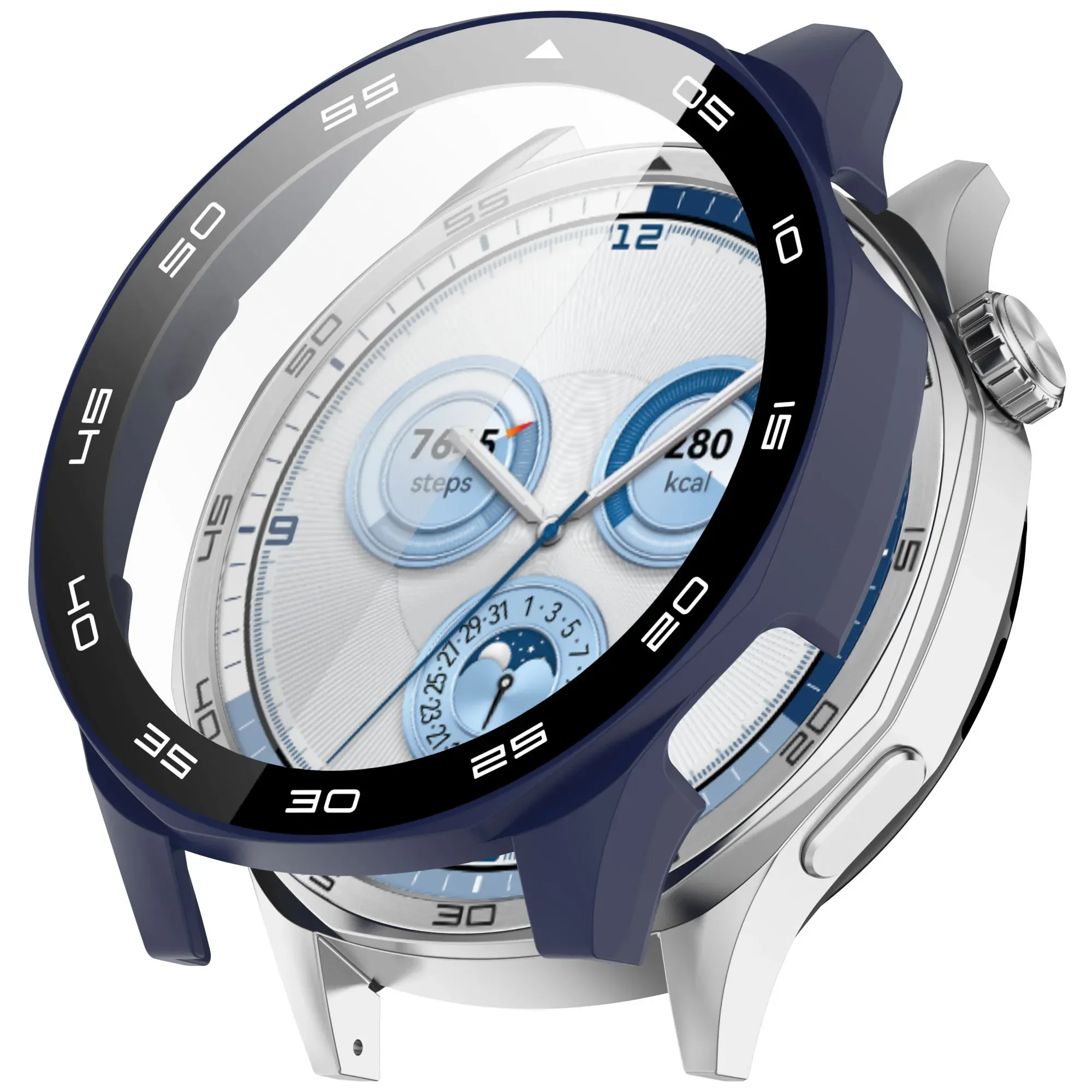 For Huawei Watch GT5 46mm Protection Cover 2-in-1 Protective Case With Screen Protector Glass Watch Shell With Tempered Glass