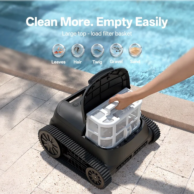 Automatic Limpia Fondos De Piscina Cordless Sin Cable Essential Pool Cleaning Robot Can Climb Walls Swims Pool Cleaner