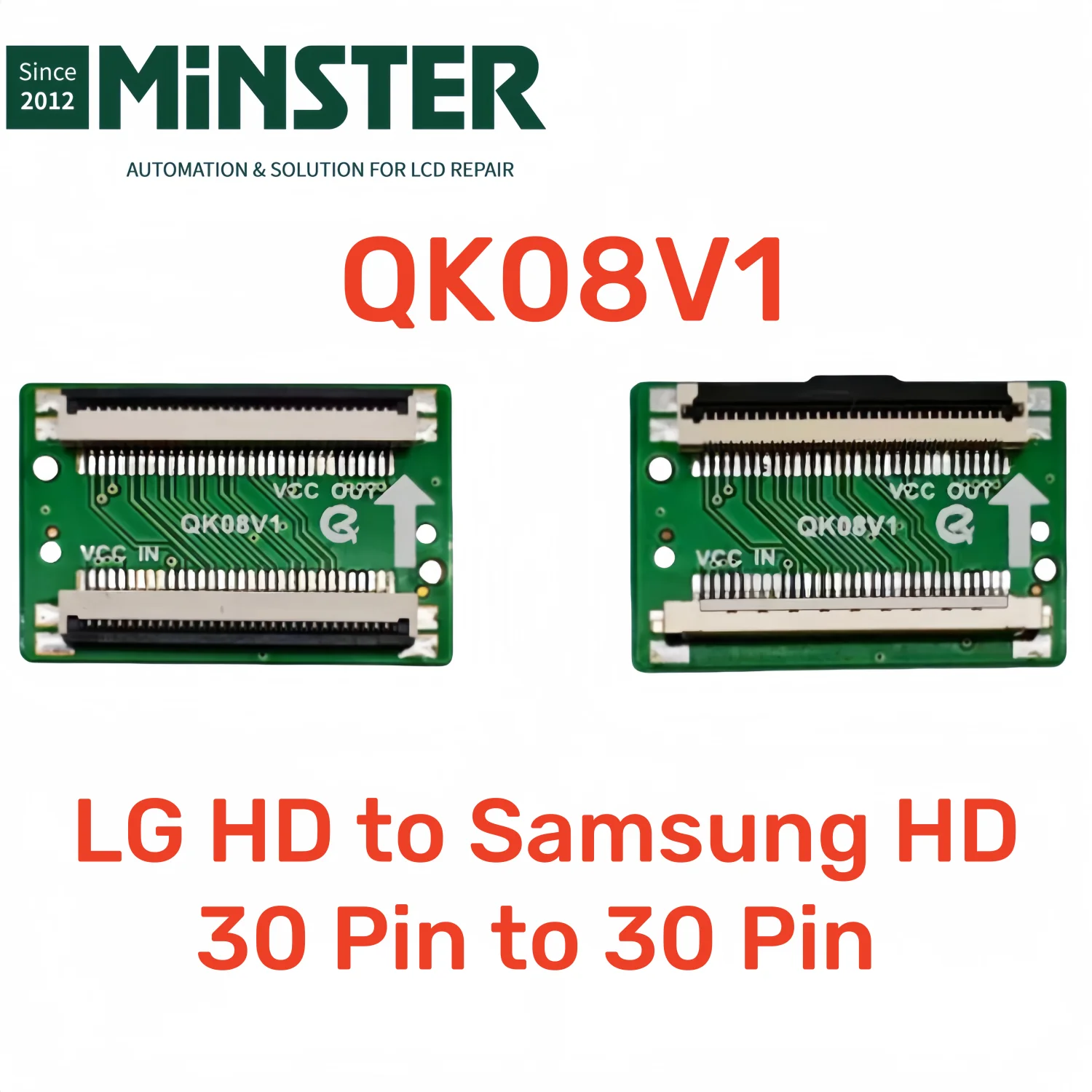 QK08V1 LG 30 Pin HD to Samsung 30 Pin HD LVDS Adapter Converter Board Card Plate for LED LCD TV Screen Display Panel Repair