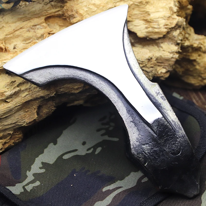 Wilderness camping mountain cutting logging axe large size high carbon steel hand-wrought tactical axe agricultural work axe