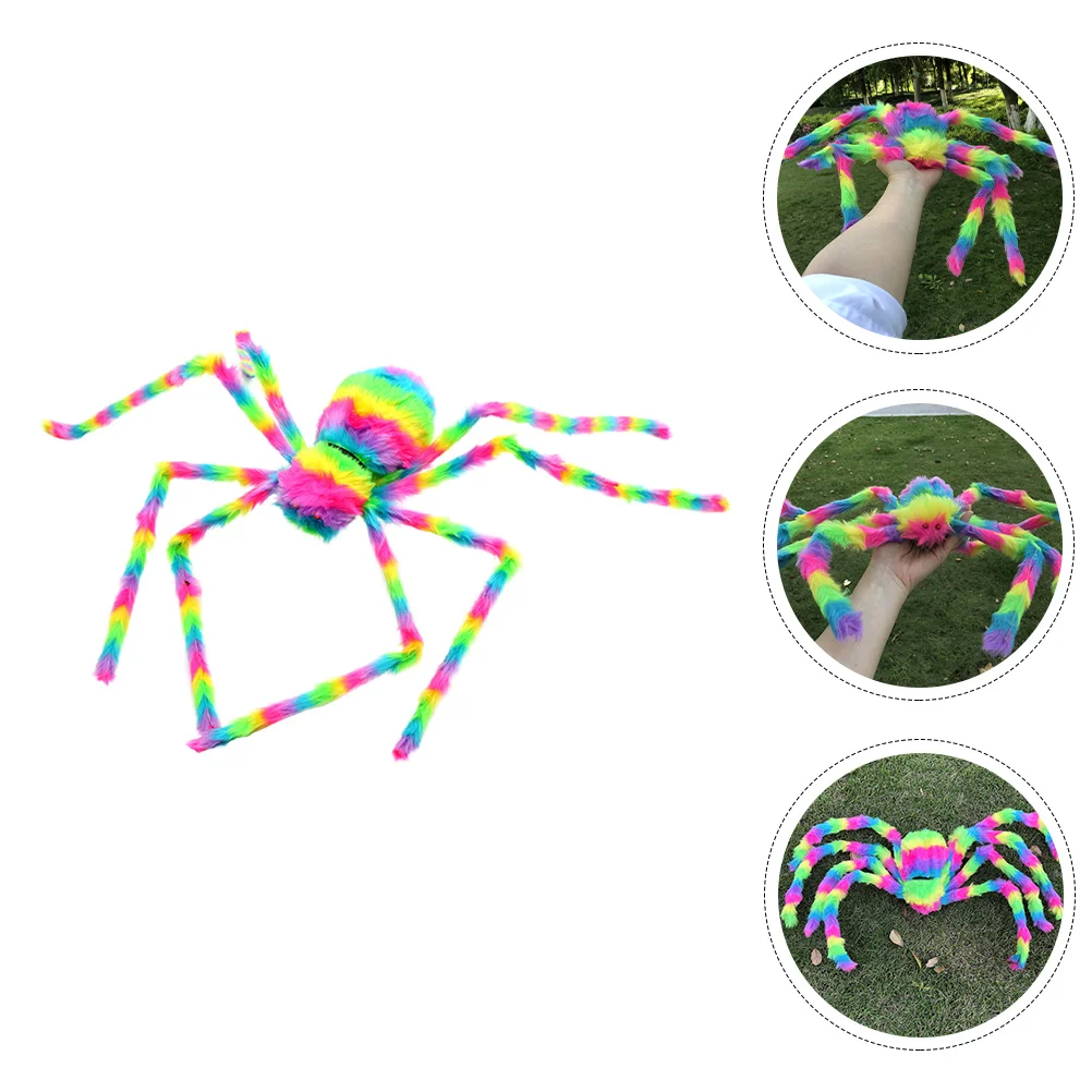 

Colorful Spider Decoration Hairy Spiders Outdoor Giant Decorations Halloween Big
