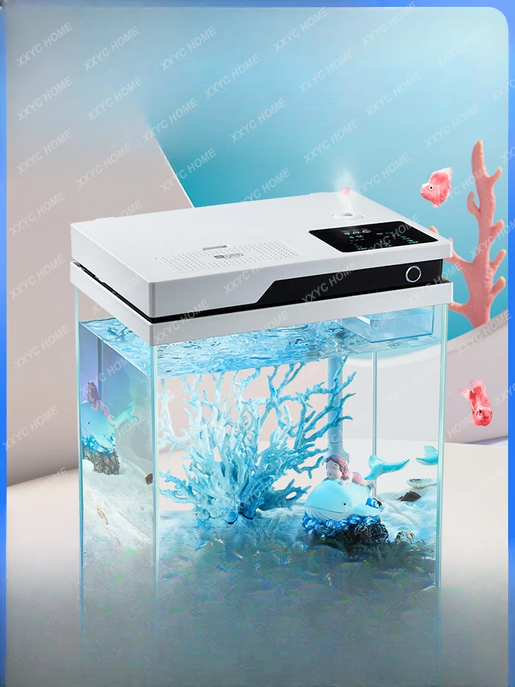 

Smart Fish Tank Living Room Small Household Desk Super White Glass Fish Tank