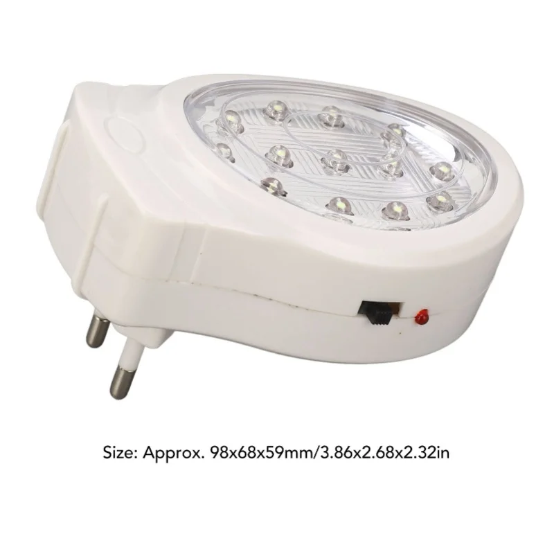 LED Emergency Light 2W Cold White 2 Gear Energy Saving Rechargeable Plug In Power Failure Light