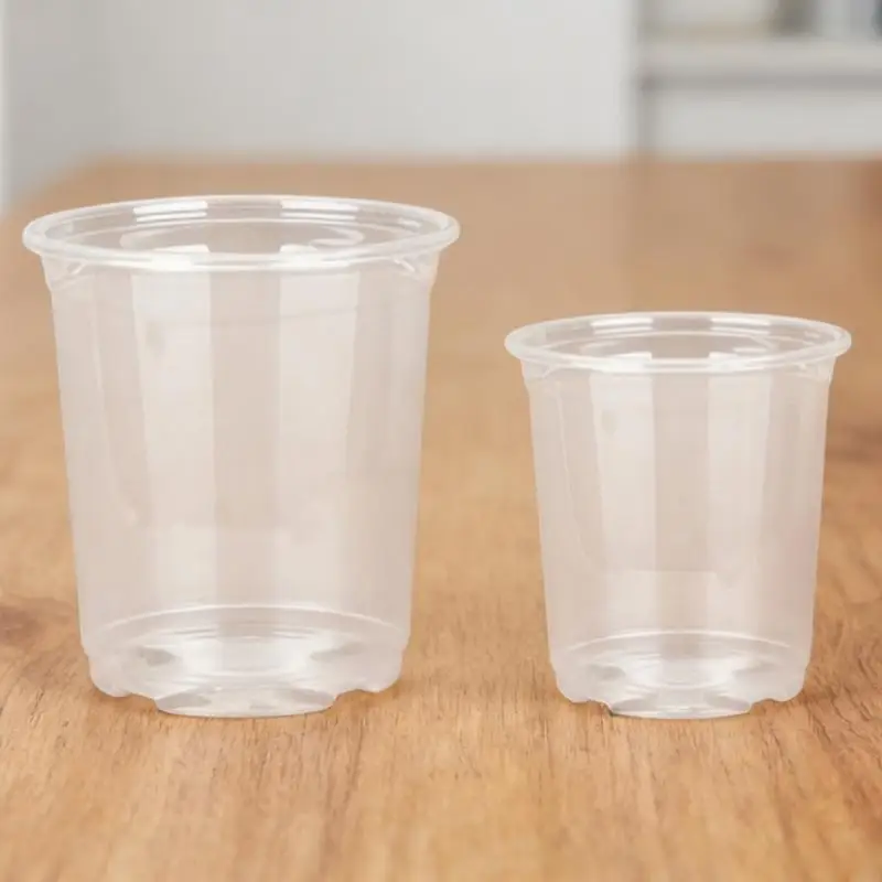 H8WB Stylish Transparents Containers Perfect For Growing Seedling And Flowers