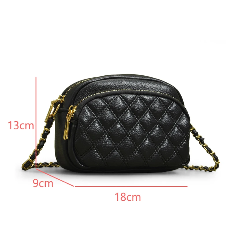 Imagem -06 - Nova Moda Ringer Cadeia Único Ombro Crossbody Bolsa Todos Commuter Pequeno Quadrado Bolsa de Couro Dividido Strap Messenger Bag 2023