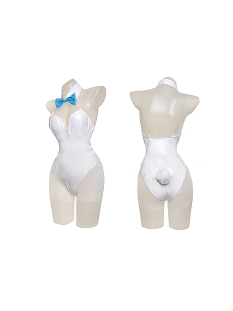 2025년 이이로레코스 애니메이션 아카이브 아스나 이치노세 무로카사 아카네 버니걸 코스튬 여성 섹시 코스프레 의상 흰색 및 파란색 점프수트