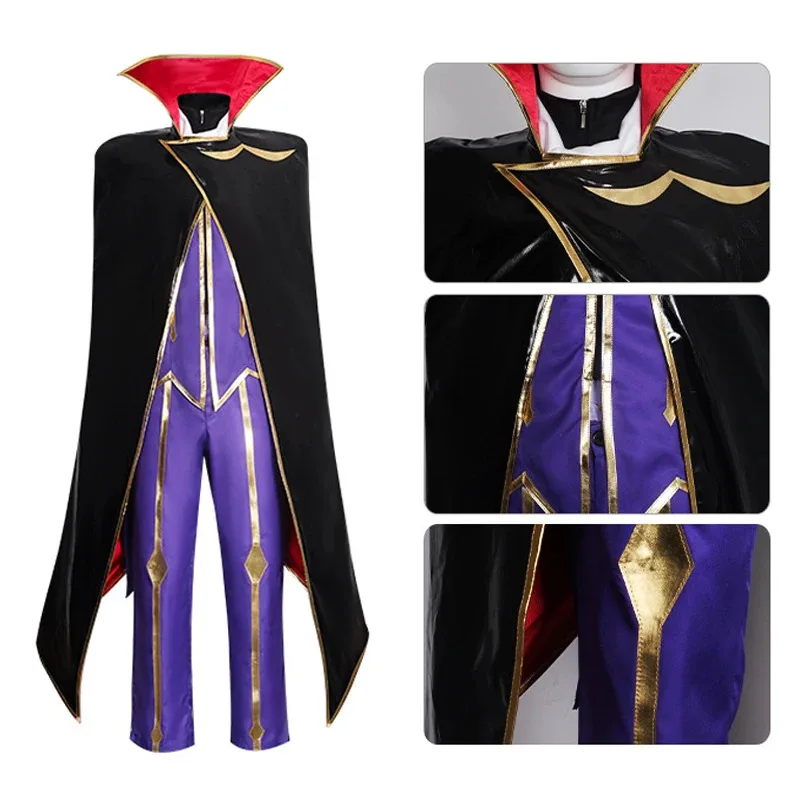 

Lelouch Lamperouge Cosplay Costumes Anime Code Geass Role Play Uniform Halloween Carnival Party Outfits For Men eo]5