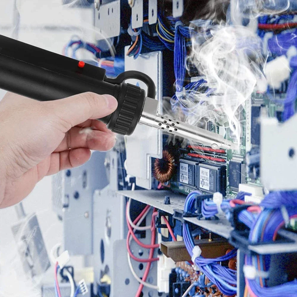 Portable Electric Solder Sucker w/ 3 Suction Nozzles 30W Automatic Desoldering Pump for Circuit Board&Electronic Product Repair