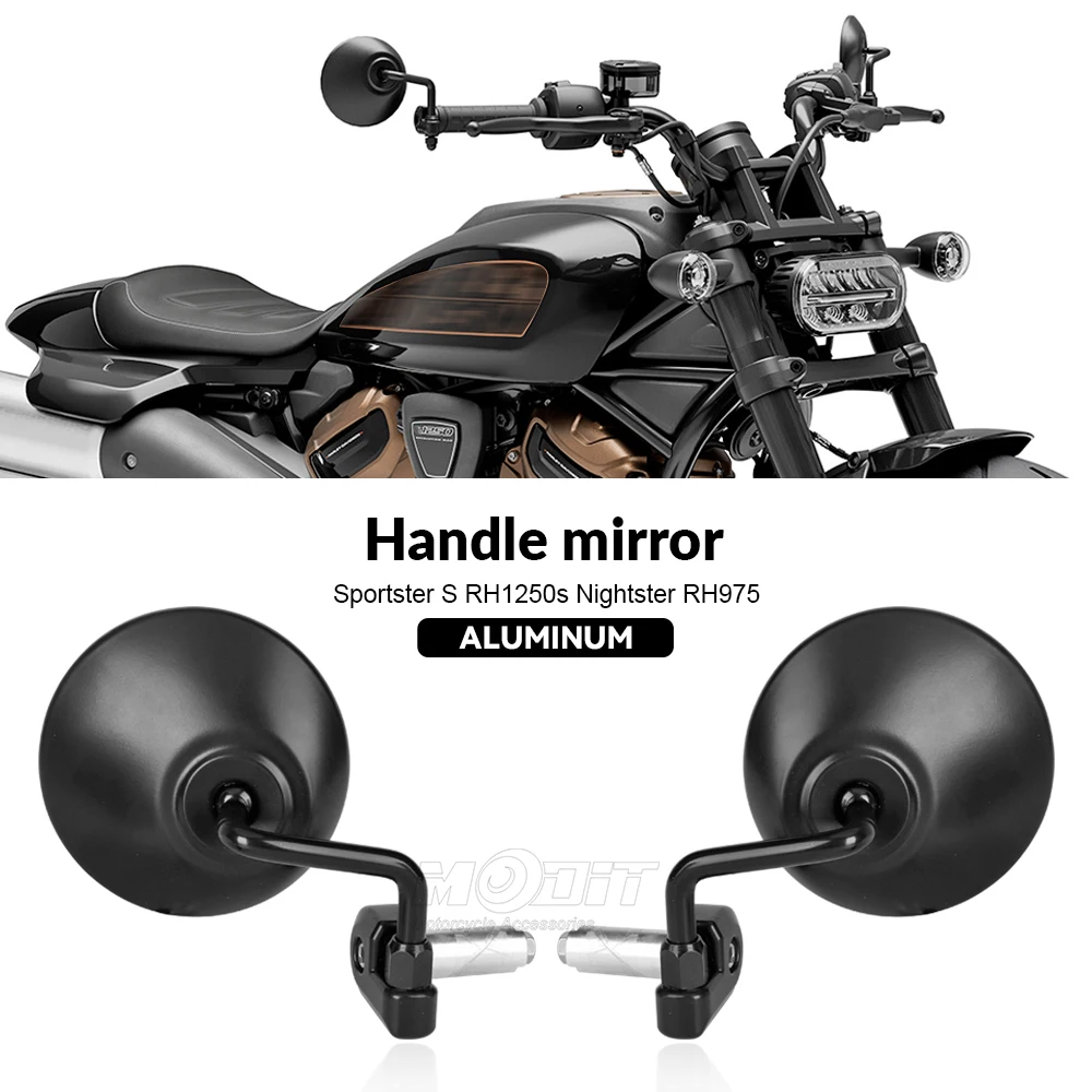 

Зеркала на руль мотоцикла, алюминиевые 7/8 "22 мм, универсальные аксессуары для Harley Sportster S RH1250s Nightster RH975