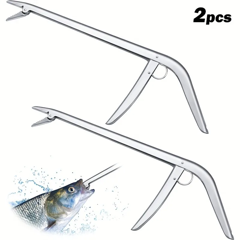 2pcs Stainless Steel Fishing Hook Remover, Uncharged Fish Hook Extractor Tool, Ideal for Freshwater and Saltwater, for Anglers