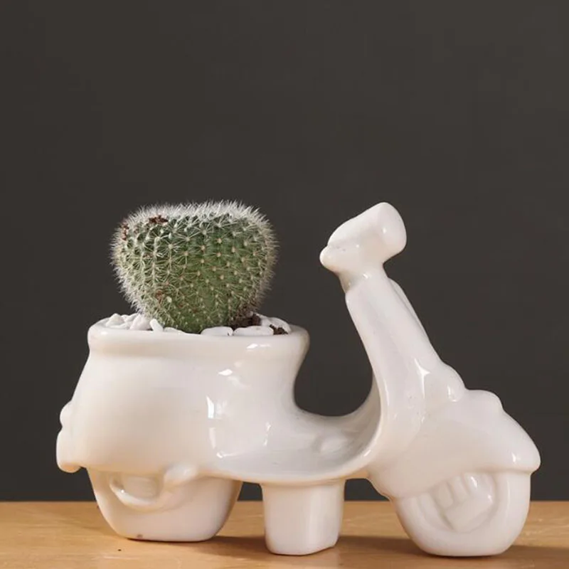 Creative Porcelain Succulent Plant Pot Flowerpot Desktop Ornaments Planter Container Vase Home Garden Decor