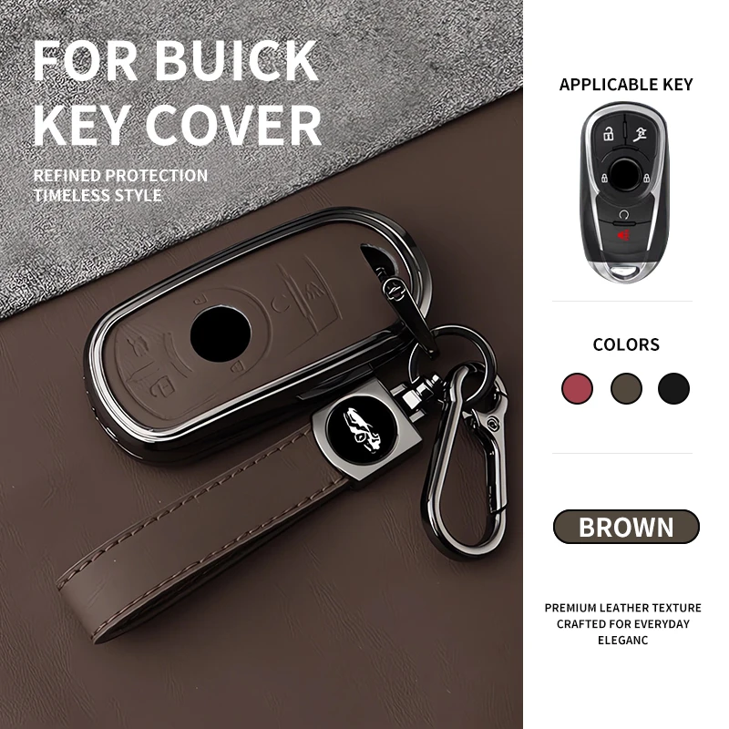 Metal Car Key Protective Case,For Buick 2017 2018 Envision Enclave Encore LaCrosse - Remote Control Key Cover Llavero carcasa