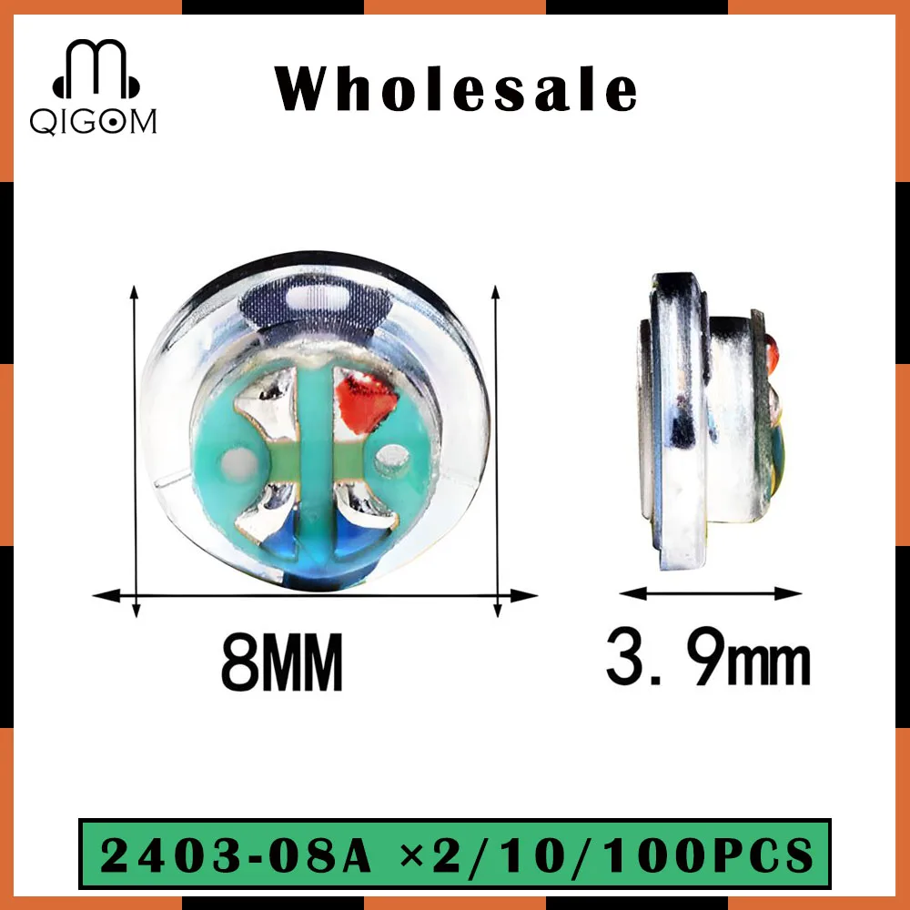 

QIGOM 8MM Earphone Unit, 16Ω 100dB, Warm Sound, Low Frequency, Dive Deep, Units for In-ear Earphones DIY 2403-08A Wholesale
