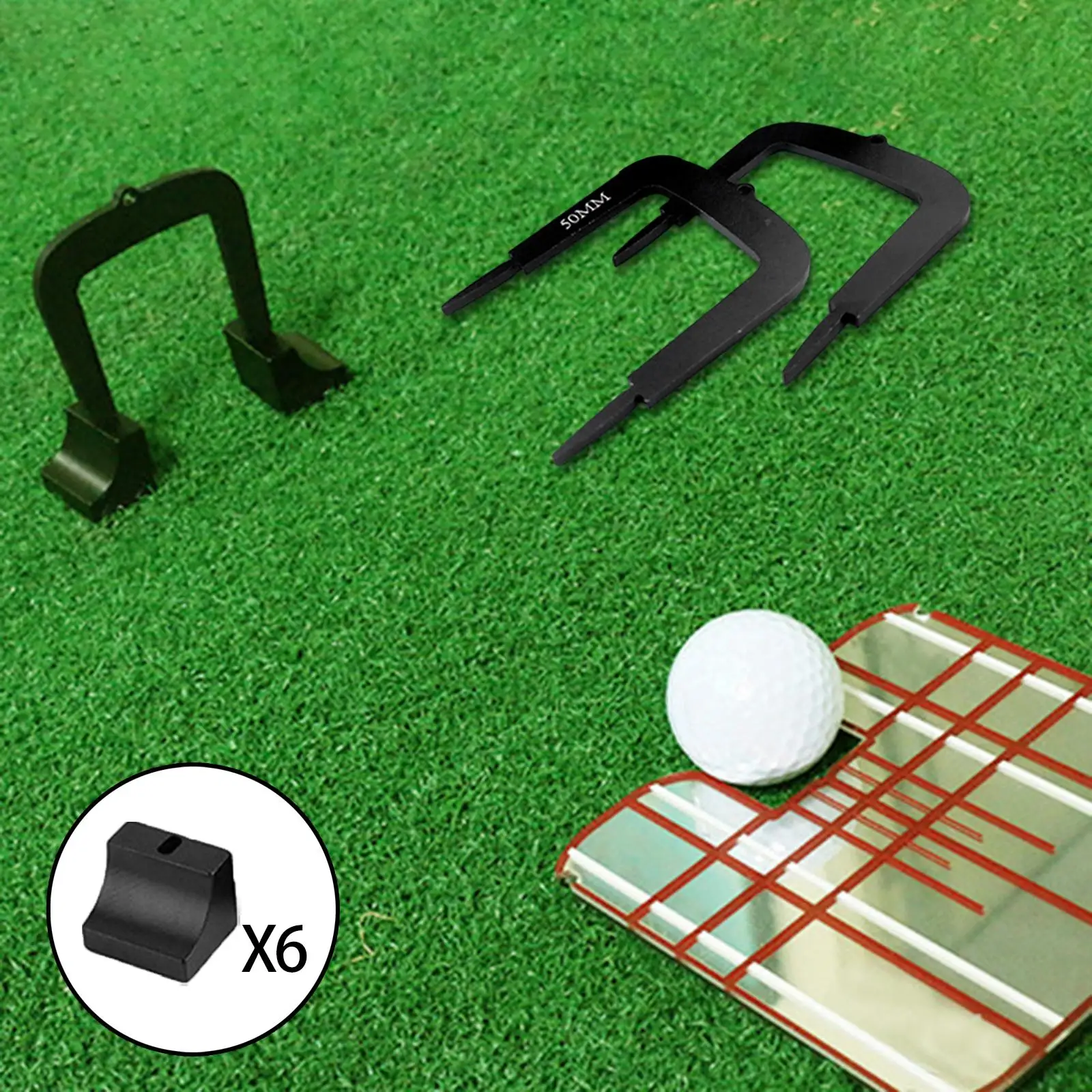 3Pcs Golf Putting Gates Metal Golf Training Aid Golf Putter Practice Beginners Putt Trainer Swing Differently Sized Putter Gates