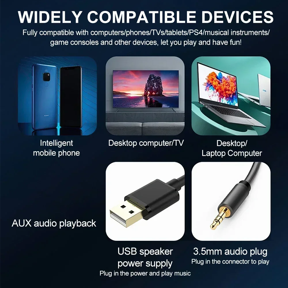 Computer Sound Bar Subwoofer RGB Cable Wireless PC Laptop Desktop USB Multimedia Small Speaker Long Strip Luminous TV Bar Speak