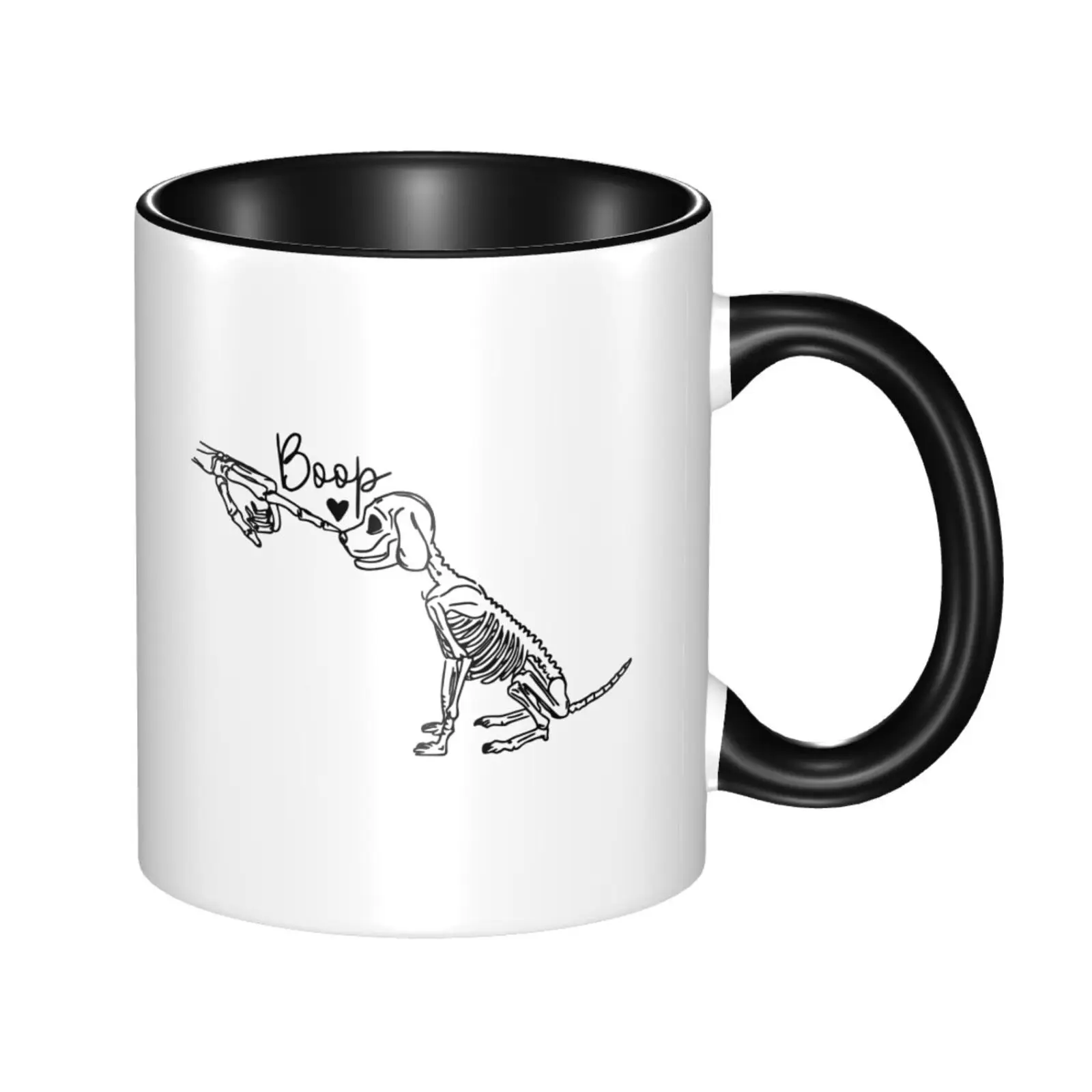 

11oz Dog Skeleton Coffee Mug Milk Tea Cup Insulated for Hot or Cold Beverages Portable Office Cup Drinkware Gift