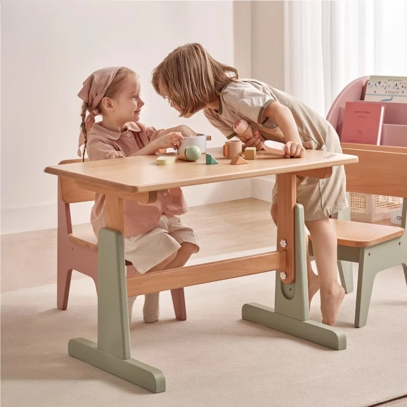 Solid wood children's study table
