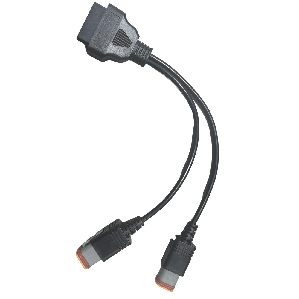 Picture 6: For Harley For Davidson 6Pin 4Pin To OBD2 16PIN Motorcycle ELM327 OBD Diagnostic Scanner Adapter Cable Two-in-one Extension Wire