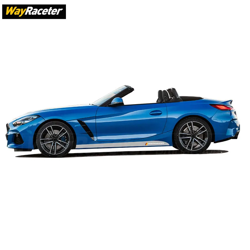 2 Pcs M Performance Decal Carbon Fiber Vinyl Door Side Stripe Skirt Sticker For BMW Z4 G29 M40i Sport 2019 2020 2021 2022 2023