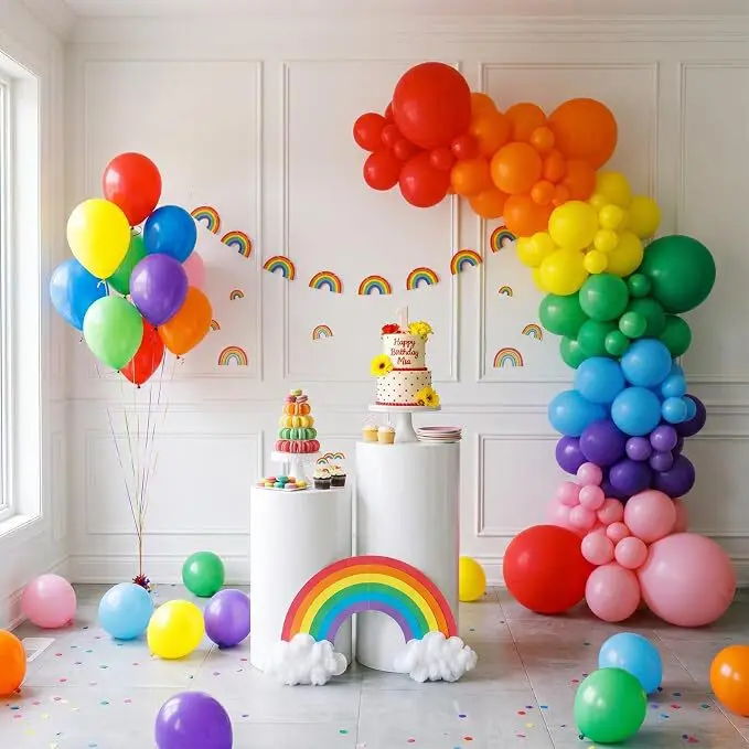 5/10/12 inch 10/20/30pcs matte multi-color latex balloon set, suitable for weddings, birthdays, themed parties, pre wedding part