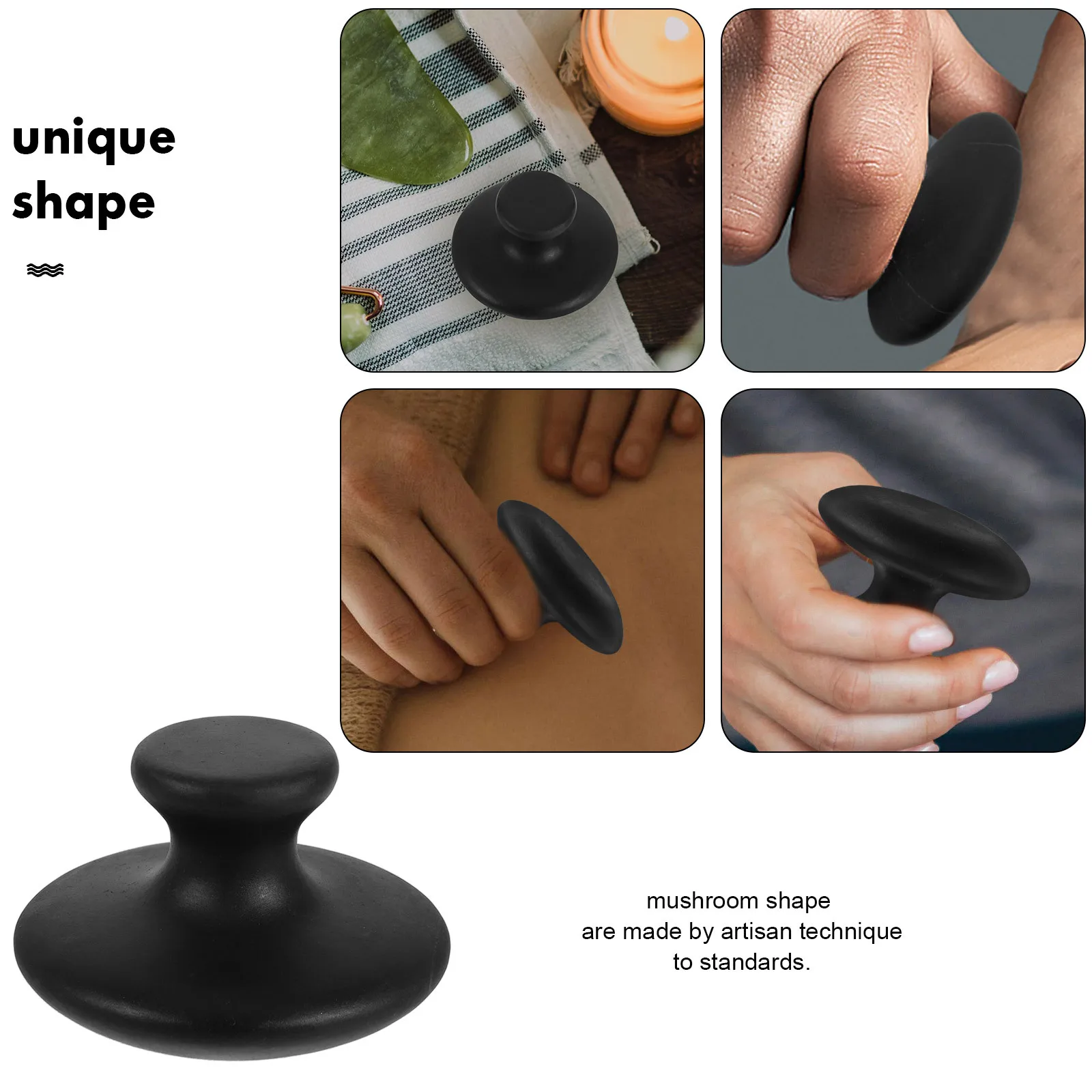 2 pz Pietra Naturale Strumento di Massaggio A Forma di Fungo Raschietto Per Il Braccio Posteriore Gamba Sollievo Dal Dolore Pietra Massaggiatore Terapia dei Tessuti Profondi Raschiatura