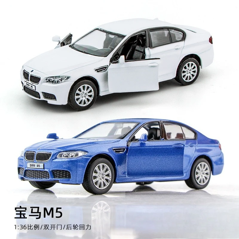 1:36 M5 Sports Car Model  Diecast Alloy Metal Miniature Pull Back Collection Gift for Adult