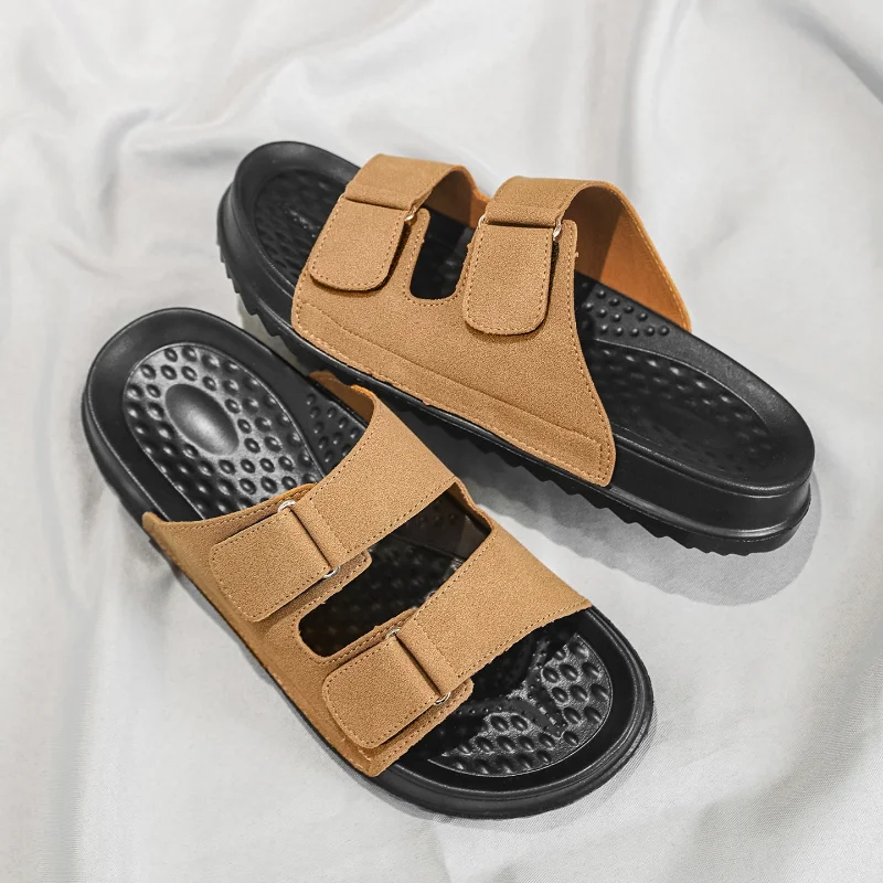 

Timeless Two Band Casual Slippers Lightweight Breathable Flat Sole Ideal for Home Seaside Street Daily Walking Use