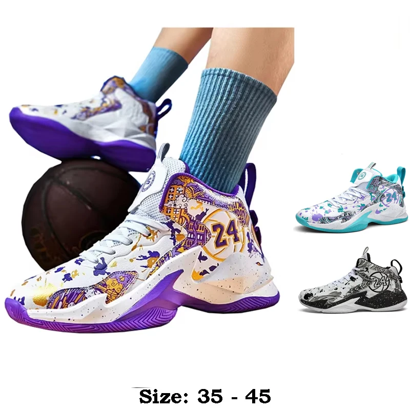 

High quality casual sport shoe for men new 2025 size 35 44 45 comfortable outdoor running basketball Sneakers shoe white print